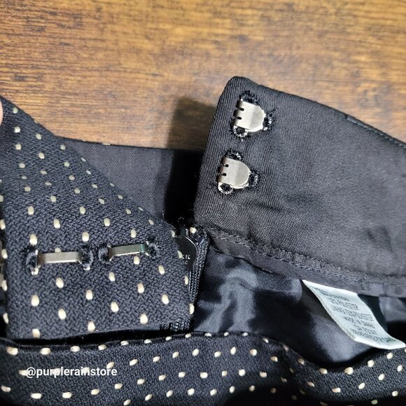 Vtg Talbots Pleated Polka Dot Skirt 4 Bow Belt Pockets 80's Pin Up Ethereal - Picture 5 of 11